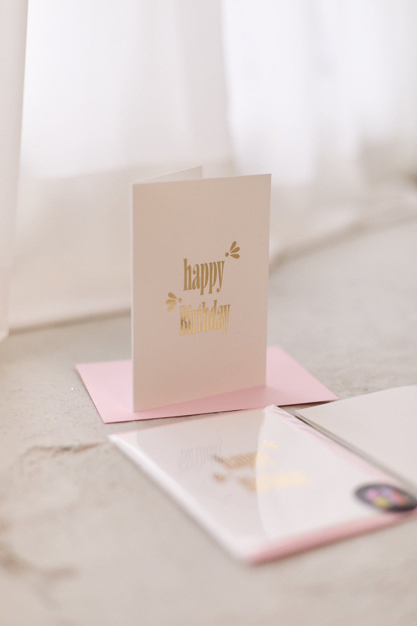 Gold Happy Birthday Card